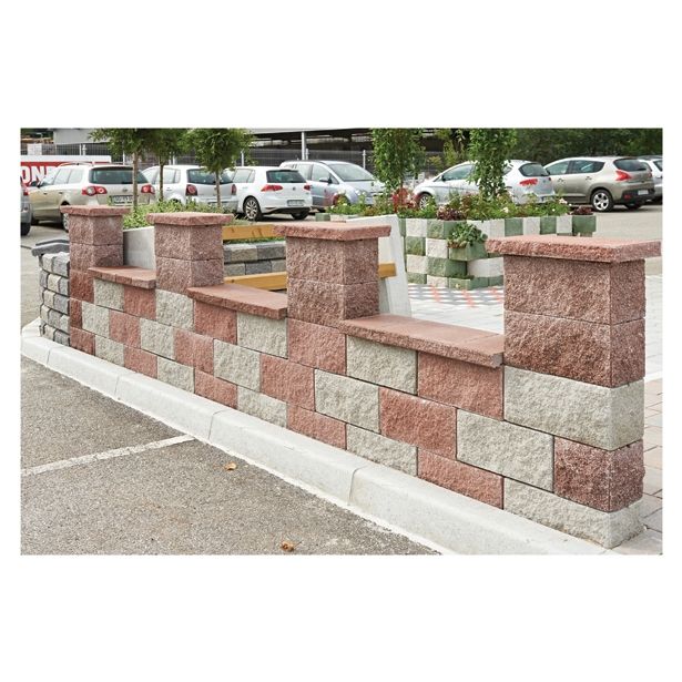 BETONSKI IZDELEK KOGRAD ZIDAK FUTURAX STEBER RJAV 40X20X20