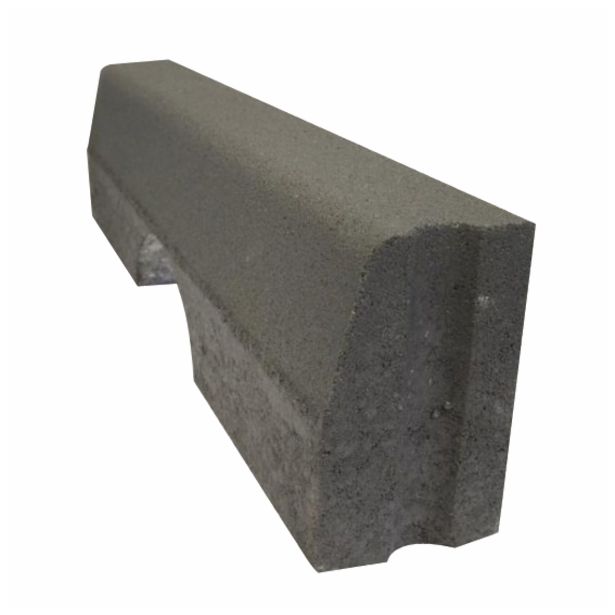 BETONSKI ROBNIK OBLAK GROUP 100X25X12/15 CM ODTOČNI CESTNI, CEMENTNO SIV