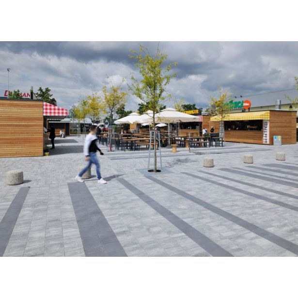 BETONSKI TLAKOVEC OBLAK GROUP NAPOLI MIX 04 SIV, ČRN