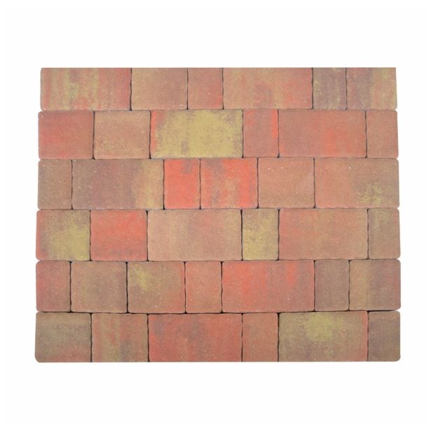 BETONSKI TLAKOVEC OBLAK GROUP RUSTIKAL MIX 01 RDEČ, RUMEN, RJAV