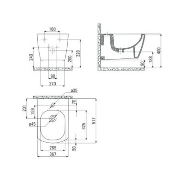 BIDE, VISEČI DEANTE ANEMON CDZ 6BPW