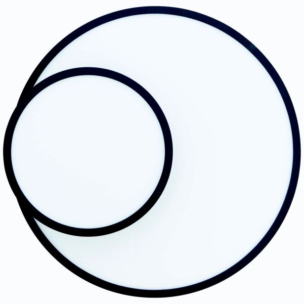 NADGRADNA STROP. SVETILKA BILITY 1X36W, ČRN ROB, EASY DIM, OKROGLA