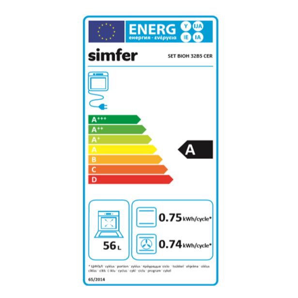 VGRADNA PEČICA + PLOŠČA SIMFER BIOH32B5CER