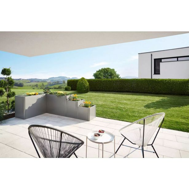 BIOHORT KOVINSKA VRTNA GREDA TEMNO SIVA