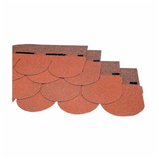 BITUMENSKA SKODLA TEGOLA CANADESE RDEČA DVA ODTENKA 010 PREMIUM OBLIKA BOBROVCA