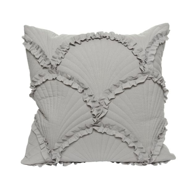 OKRASNI VZGLAVNIK DECORIS BLAZINA 45X45 V SIVI BARVI