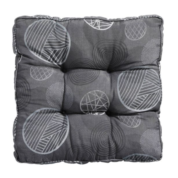 BLAZINA MADISON FLORANCE 47X47 CM TEMNO SIVA, VZOREC KROG