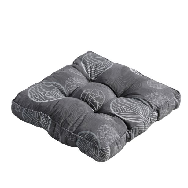 BLAZINA MADISON FLORANCE 47X47 CM TEMNO SIVA, VZOREC KROG