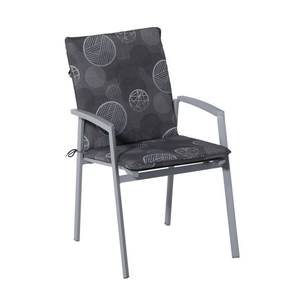 BLAZINA MADISON NIZEK NASLON 49X97 CM TEMNO SIVA, VZOREC KROG