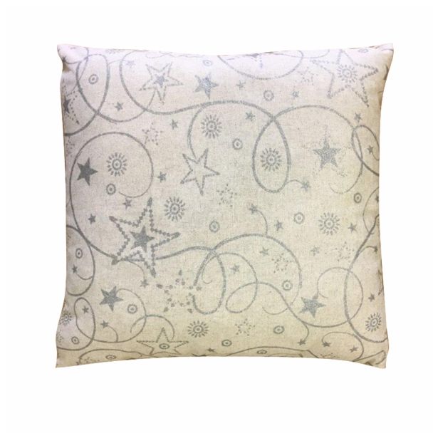 BLAZINA MERCIS OKRASNA 40X40 CM HELADA SREBRNE ZVEZDICE