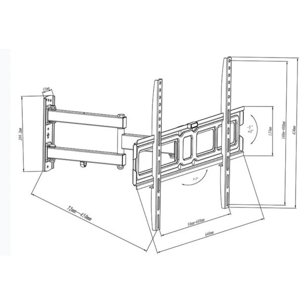 TV NOSILEC BLOW 76-870 32"-65" DO 40KG