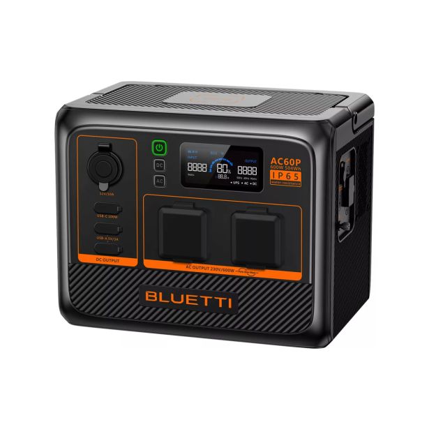 BLUETTI AC60P PRENOSNA POLNILNA POSTAJA 600W/ 504WH