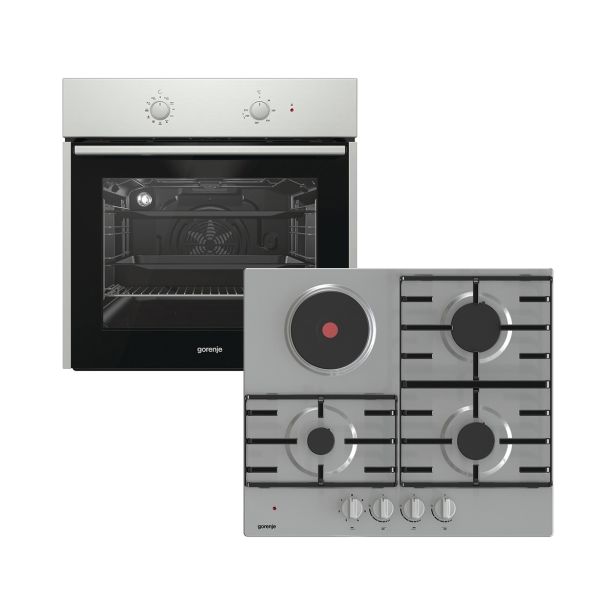 VGRADNA PEČICA + PLOŠČA GORENJE BO717E10X + GE680X KORUZNI MIX