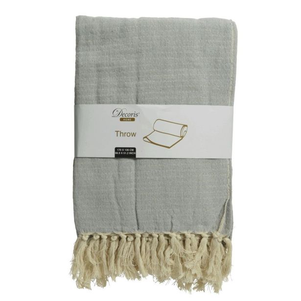 DEKORATIVNA ODEJA DECORIS BOMBAŽNA ODEJA 170X130 CM SORT