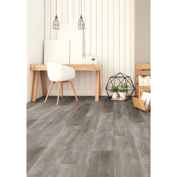 VINIL PLOŠČA, LVT LIVING+ BOR WASHED SIVI 8019 1219X184X2 MM