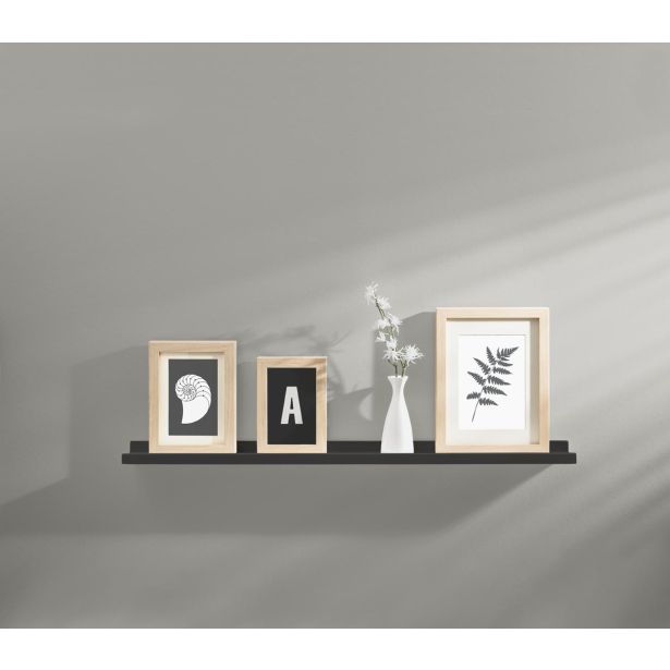 LESENA POLICA BORDER ČRNA 800X90X30 MM