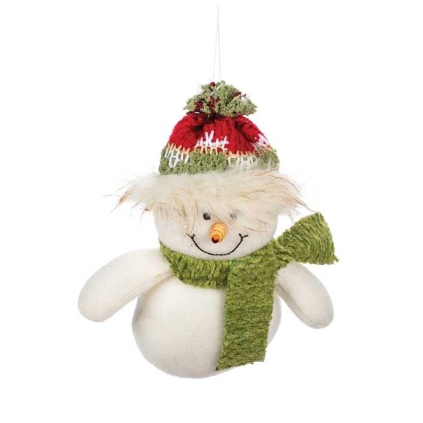 OKRASEK ZA JELKO GLOSSTYLE BOŽIČEK ALI SNEŽAK 14 CM IZ TEKSTILA