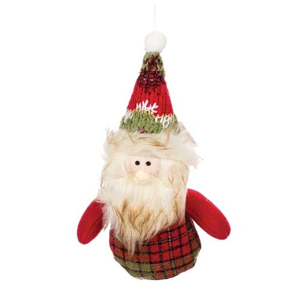 OKRASEK ZA JELKO GLOSSTYLE BOŽIČEK ALI SNEŽAK 14 CM IZ TEKSTILA