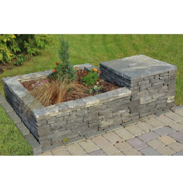 BETONSKI IZDELEK SEMMELROCK BRADSTONE CVETLIČ KORITO SIVA MELIRANA153.5/106/46