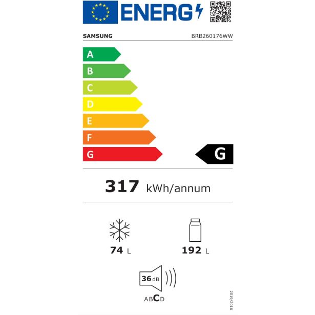 HLADILNIK IN ZAMRZOVALNIK SAMSUNG BRB260176WW/EF