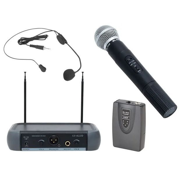 BREZŽIČNI PROFESIONALNI KOMPLET BLOW PRM903  ROČNI + NAGLAVNI MIKROFON