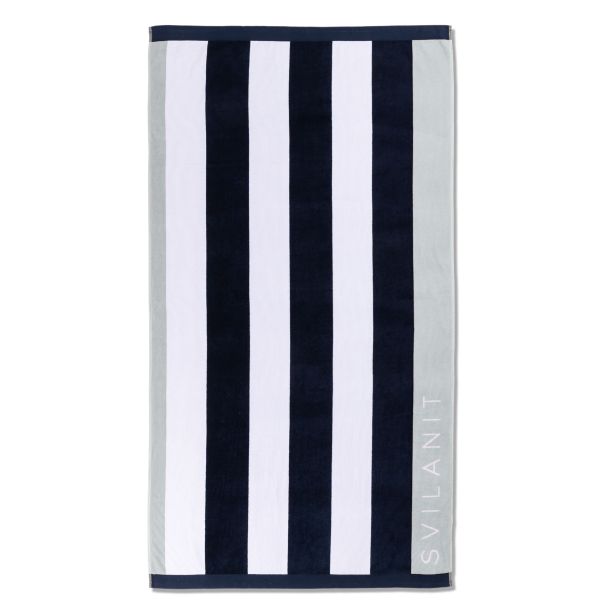 BRISAČA ZA PLAŽO SVILANIT SKY GREY LINE 100X180 CM