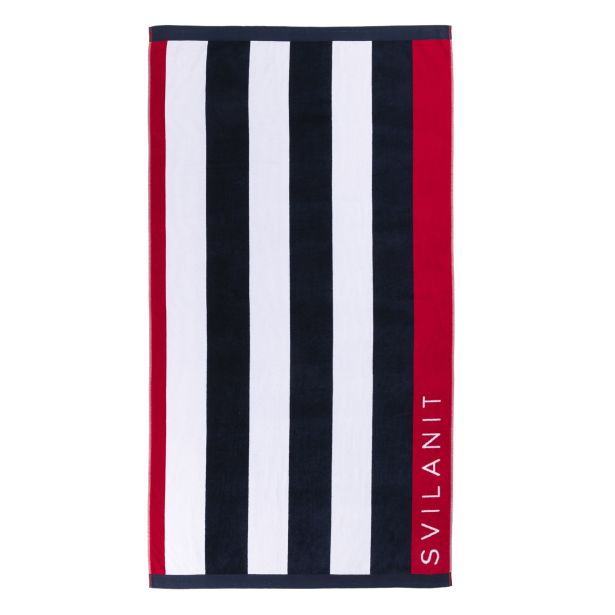 BRISAČA ZA PLAŽO SVILANIT SKY RED LINE 100X180 CM