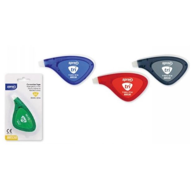 BRISALEC, KOREKTURA SPREE KOREKT MIŠKA 5 MM X 12 M MIX BARVE 88530