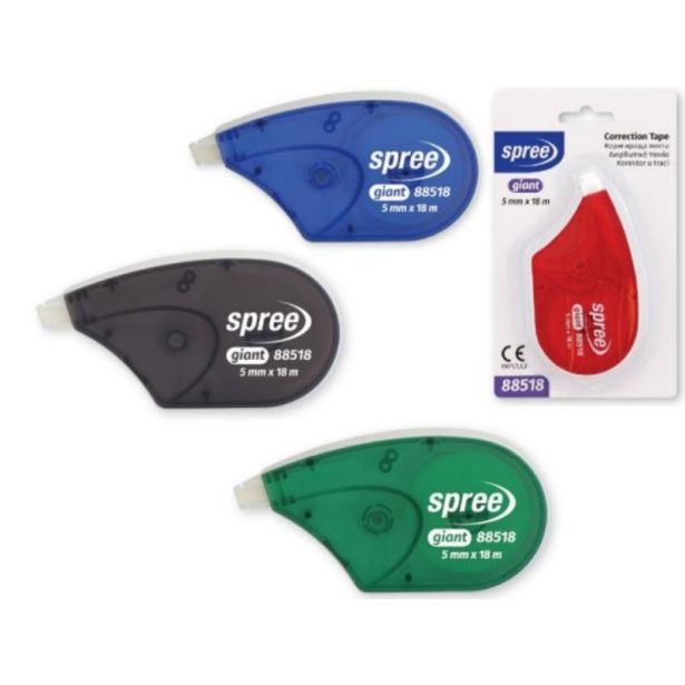 BRISALEC, KOREKTURA SPREE KOREKT MIŠKA 5 MM X 18 M MIX BARVE 88518