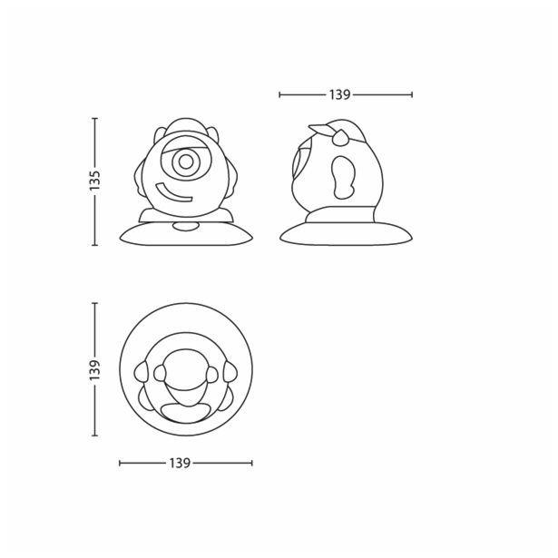 BRLIVKA PHILIPS SOFTPAL MIKE 1X1W LED 71705/33/16 ZELENA