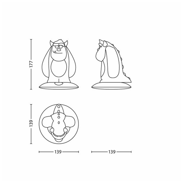 BRLIVKA PHILIPS SOFTPAL SULLEY 1X1W LED 71705/83/16 MODRA