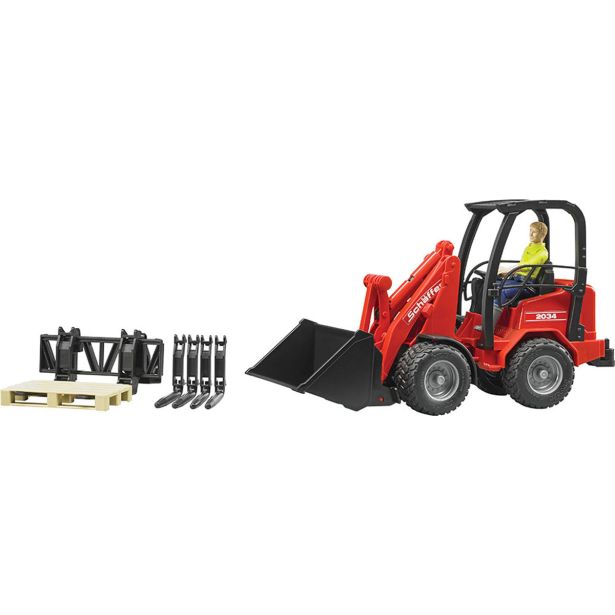 BRUDER SCHAFFER NAKLADAČ S FIGURO IN DODATKI 02191
