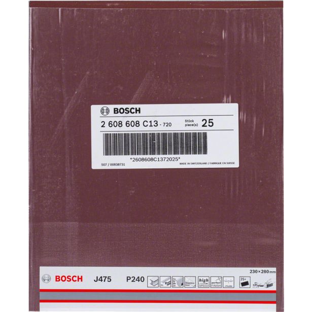 BRUSNI PAPIR FORMAT BOSCH 230X280 MM P240 J475 FLEKSIBILNO PLATNO