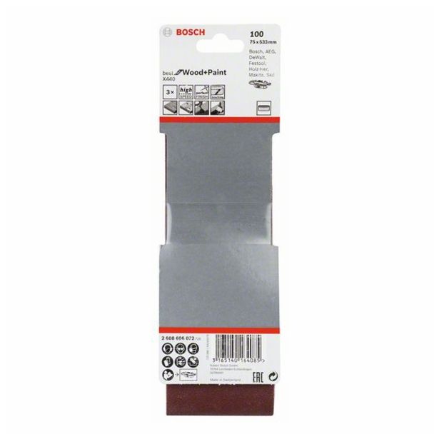 BRUSNI TRAK ZA BRUSILNIK BOSCH 75X533 MM K100