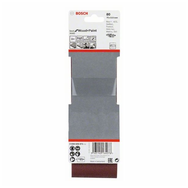 BRUSNI TRAK ZA BRUSILNIK BOSCH 75X533 MM K80