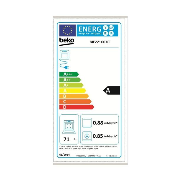 VGRADNA PEČICA + PLOŠČA BEKO BSE 22130X BIE 22100XC+HIMM 64223SX