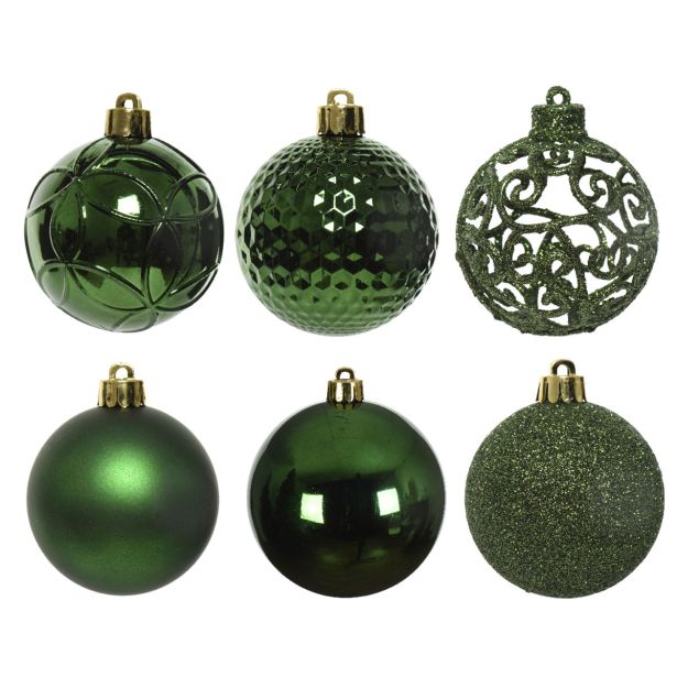 BUNKA IZ UMETNE MASE DECORIS 6 CM, TEMNO ZELENA, MIX 37/1