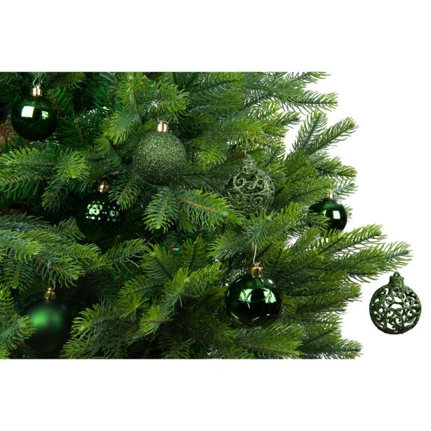 BUNKA IZ UMETNE MASE DECORIS 6 CM, TEMNO ZELENA, MIX 37/1