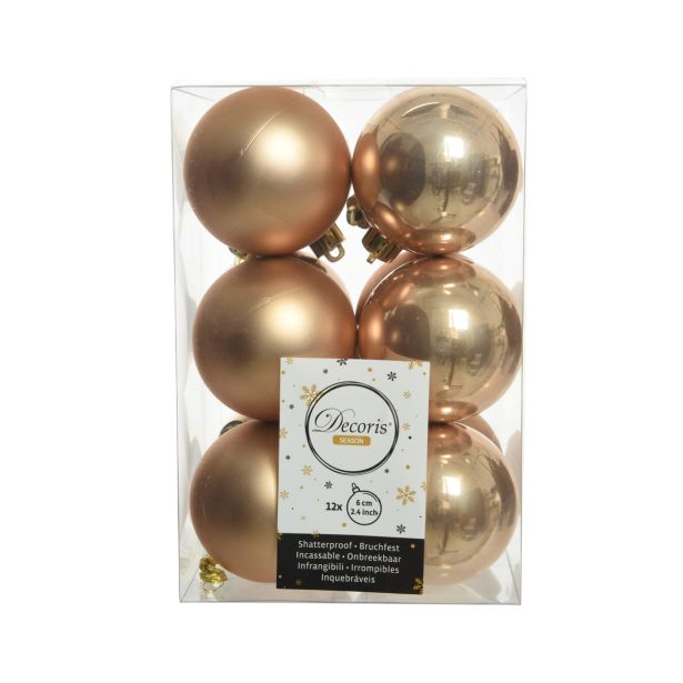 BUNKA IZ UMETNE MASE DECORIS BARVA KARAMELE SIJOČA/MAT 12/1 FI 6 CM