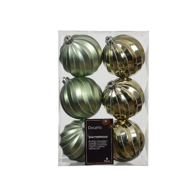 BUNKA IZ UMETNE MASE DECORIS FI 8 CM, ROŽMARIN ZELENA VZOREC, 6/1