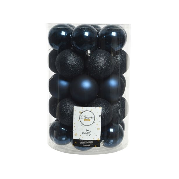 BUNKA IZ UMETNE MASE DECORIS TEMNO MODRE BARVE MIX 34/1 FI 8 CM