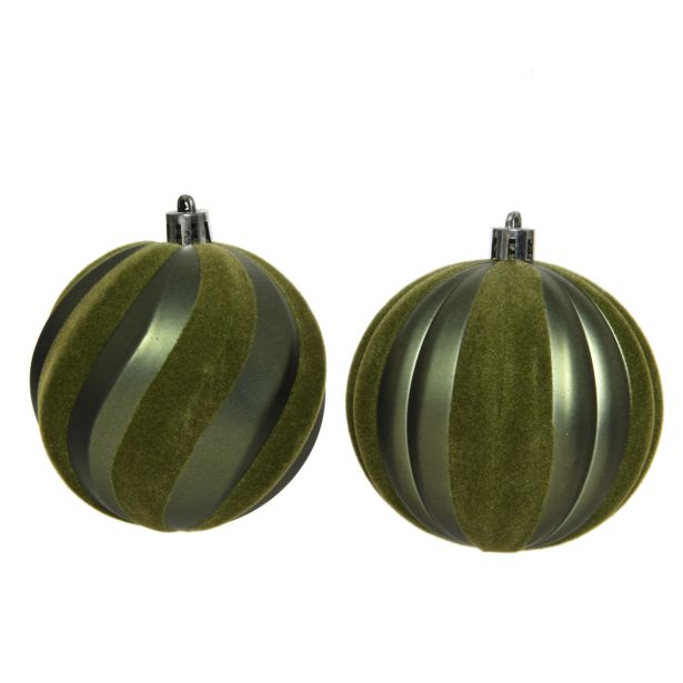 BUNKA IZ UMETNE MASE DECORIS ZELENA Z DEKORJEM FI 8 CM SORT