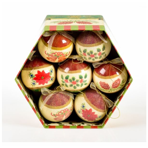 PVC BUNKA GLOSSTYLE BUNKE V ŠKATLI 14 KOSOV 5 CM 7 POSUTIH, 7 GLADKIH