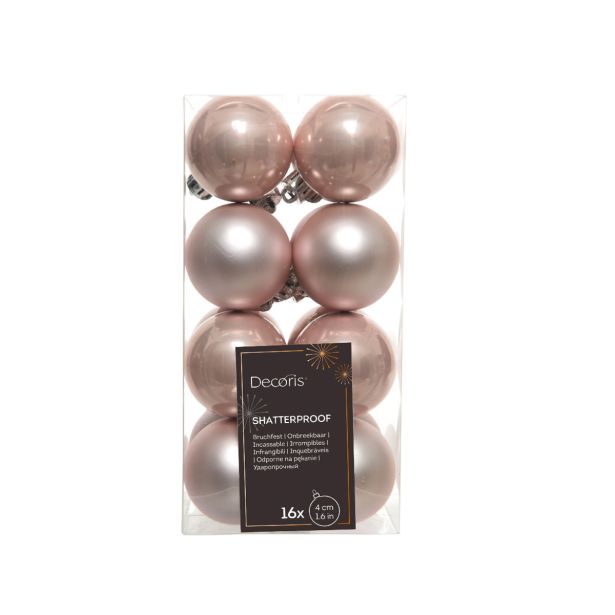 BUNKE ZA NOVOLETNO JELKO ROZA BARVE, 16/1, FI 40 MM