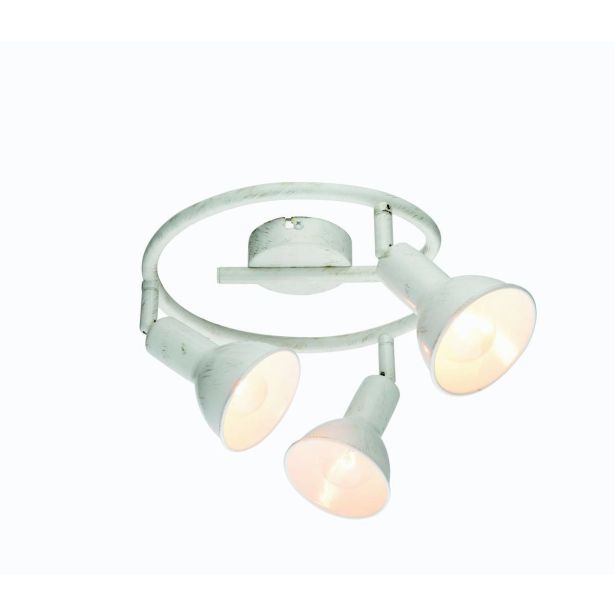 DEKORATIVNI REFLEKTOR CALDERA 3XE14 BELA / ZLATA