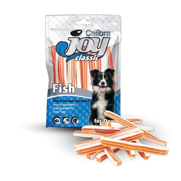 PRIBOLJŠEK ZA PSA CALIBRA CALIBRA JOY PSI RIBA/PIŠČANEC SENDVIČ 80G