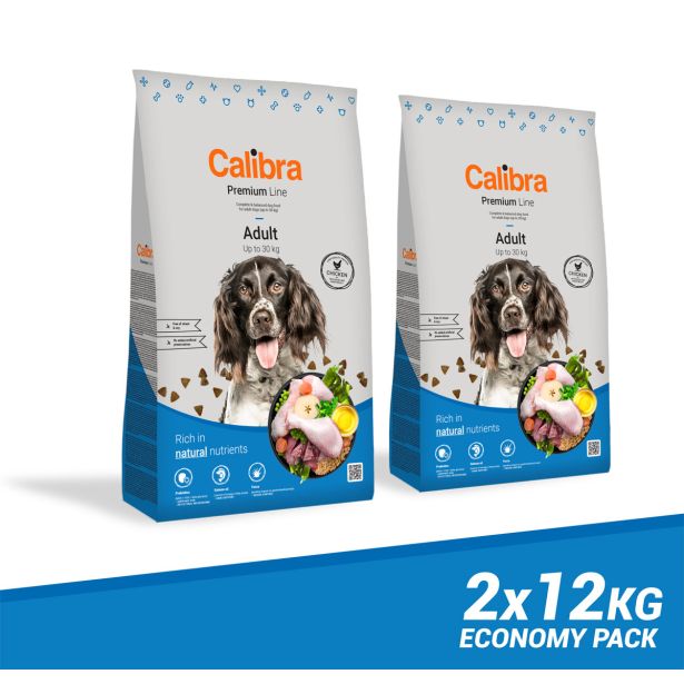 CALIBRA PREMIUM LINE ADULT PIŠČANEC 2X12 KG