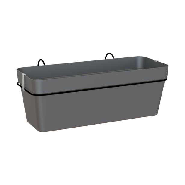 PE KORITO Z VODNO REZERVO CAPRI BALKONSKI SET ANTRACIT 50X28.5 CM