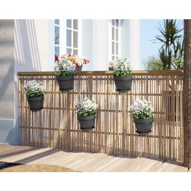 PE ZUNANJI LONEC CAPRI CAMPANA BALKONSKI SET ANTRACIT 20CM