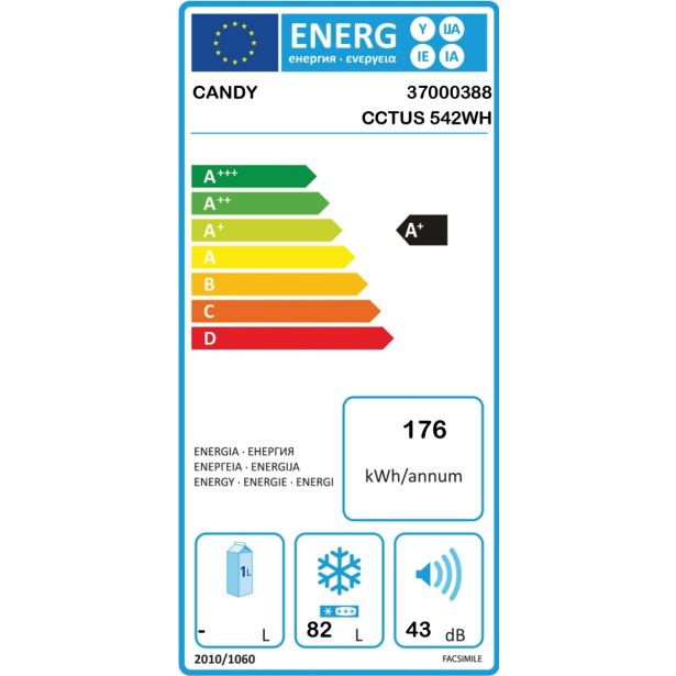ZAMRZOVALNA OMARA CANDY CCTUS 542 WH